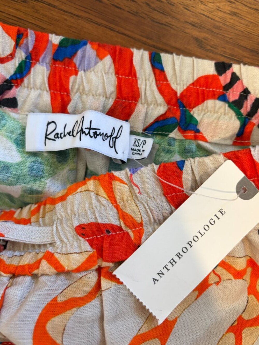 Rachel Antonoff Multicolor Snake-Print Shorts NWT (Extra Small) - Picture 2 of 5